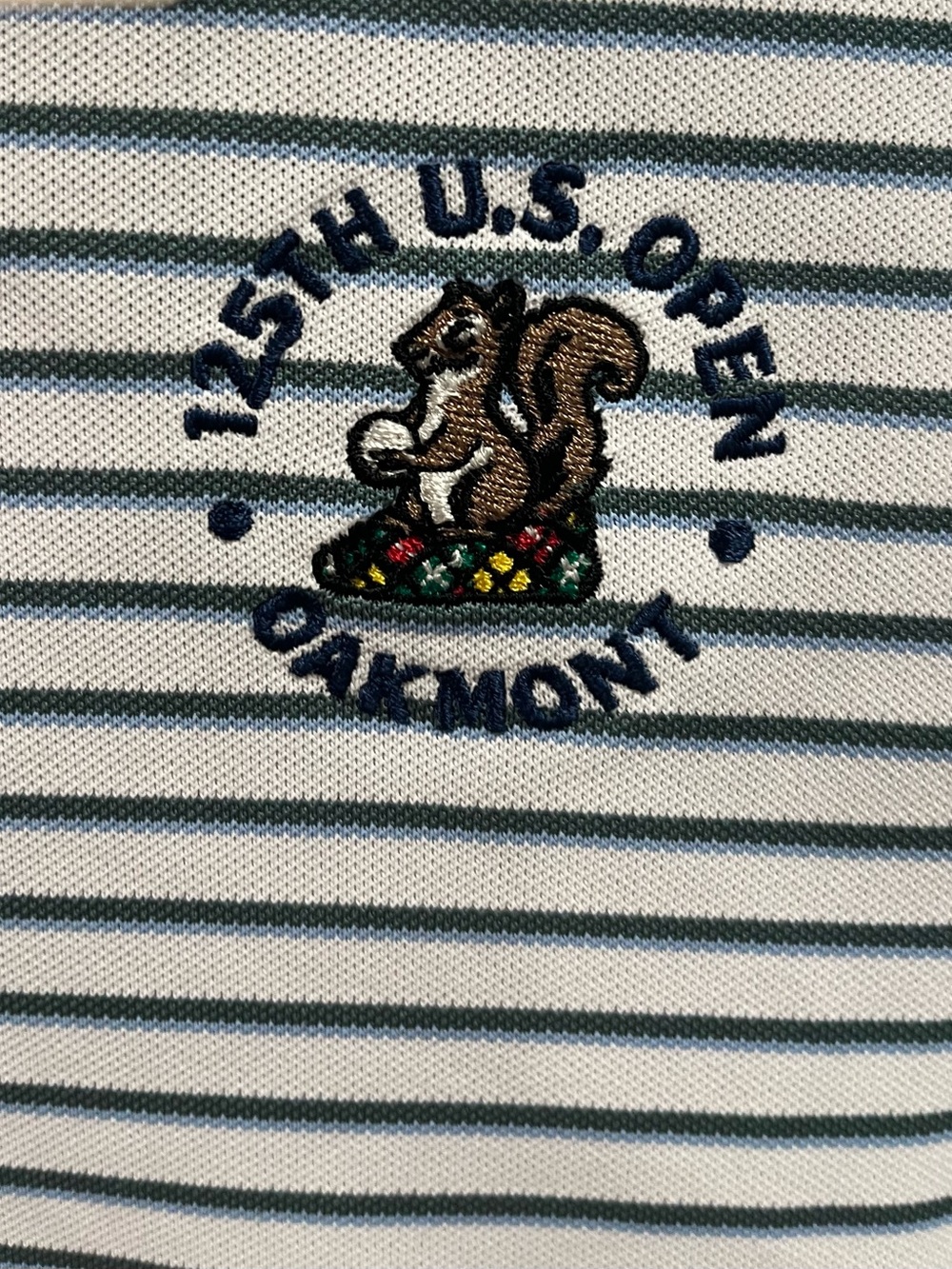 Peter Millar 125th U.S. Open Oakmont Performance Polo NWT Women’s S White Stripe - Picture 5 of 6